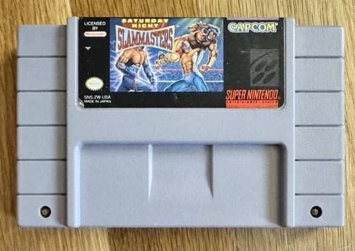 Saturday Night Slam Masters (Super Nintendo SNES, 1993) Authentic. Tested