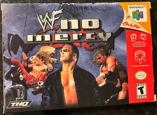Nintendo 64 WWF No Mercy Complete In Box CIB Video Game