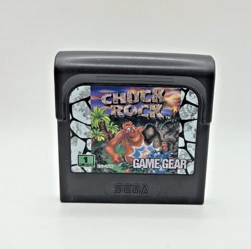 Chuck Rock Sega Game Gear Vintage Video Game Cartridge - USED