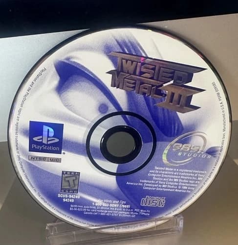 Twisted Metal III 3 - (Sony PlayStation 1, 1998) PS1 - Disc Only FREE SHIP US