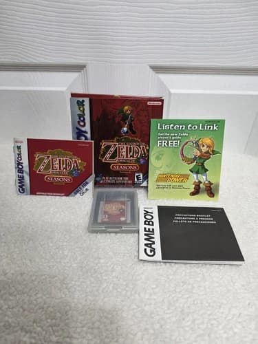 Legend of Zelda Oracle of Seasons Nintendo Game Boy Color GBC CIB VG