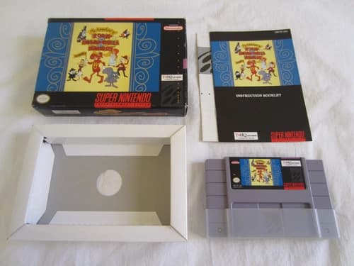 Adventures of Rocky and Bullwinkle (SNES) Super Nintendo CIB Complete 1993 THQ