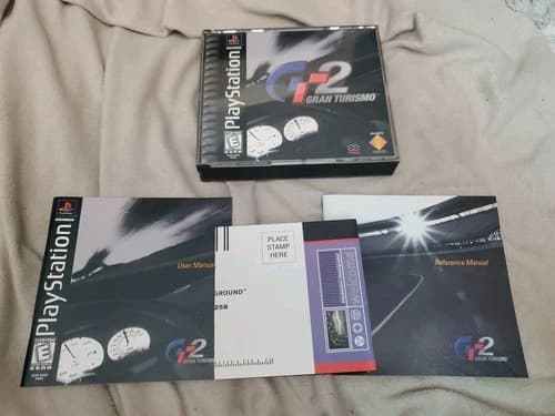 Gran Turismo 2 (Sony PlayStation 1, PS1) Black Label 2 Disc Set Complete