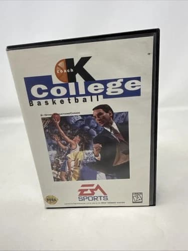 Coach K College Basketball (Sega Genesis, 1995) Tested & Working