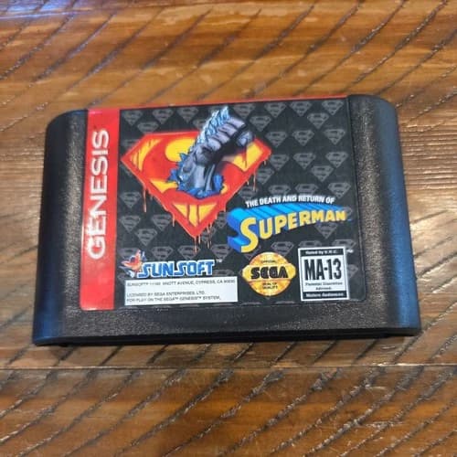 The Death and Return of Superman (Sega Genesis, 1994) Cartridge Only