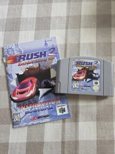 🔥 Rush 2 Extreme Racing USA N64 (Nintendo 64) – Complete w/ Manual – Excellent!