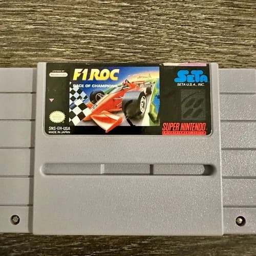 F1 ROC Race of Champions SNES 1992 Authentic Super Nintendo Game- Exhaust Heat