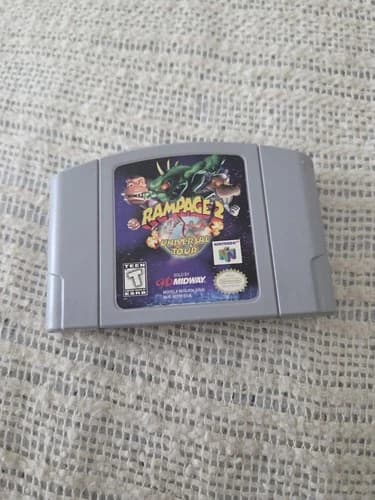 RAMPAGE 2: Universal Tour (Nintendo 64) N64 Authentic Cartridge Only - Tested
