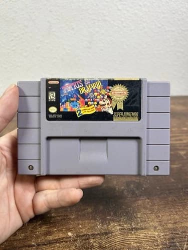 Nintendo Tetris & Dr. Mario SNES Game - Cartridge Only - Tested & Working