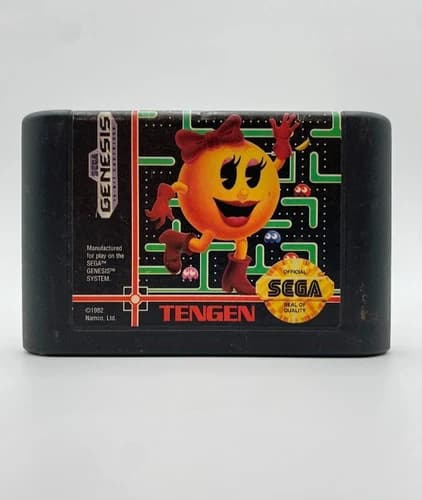Ms. Pac-Man Sega Genesis Game Cartridge Tested