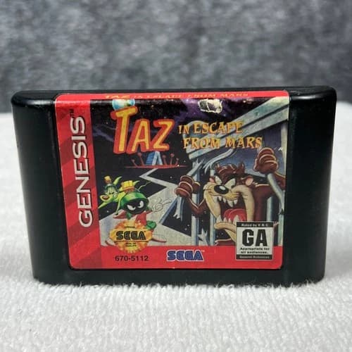 Taz in Escape From Mars (Sega Genesis, 1994) Tested Cart Only