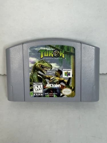 Turok: Dinosaur Hunter (Nintendo 64, 1997) N64 Authentic Tested Mint Rare Retro