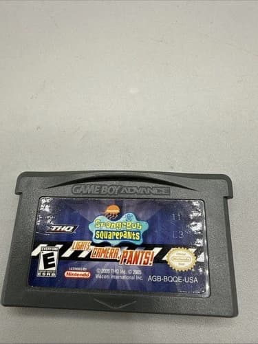 SpongeBob Squarepants Lights Camera Pants Gameboy Advance VIDEO GAME Cart Only