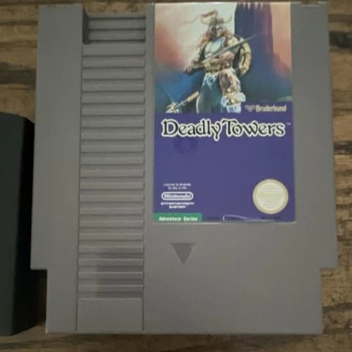 Broderbund Deadly Towers Nintendo NES Game Cartridge NTSC-U/C US/Canada