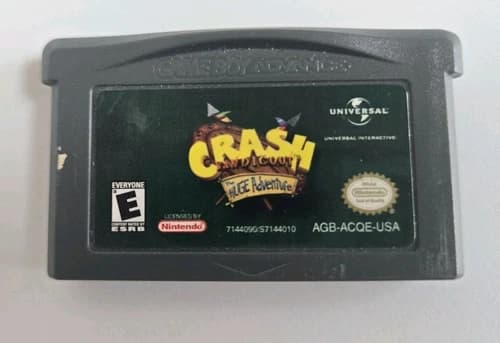 Crash Bandicoot The Huge Adventure Nintendo Game Boy Advance (Tested Authentic)