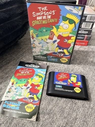 Simpsons: Bart vs. The Space Mutants (Sega Genesis, 1992) CIB COMPLETE