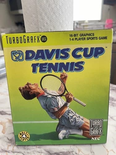 1991 NEC TURBOGRAFX-16 TURBO GRAFX TG-16 DAVIS CUP TENNIS CIB COMPLETE