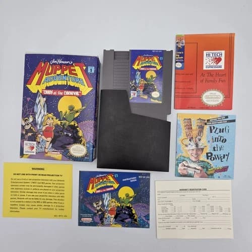 Muppet Adventure Chaos at the Carnival (Nintendo NES, 1990) Complete in Box CIB