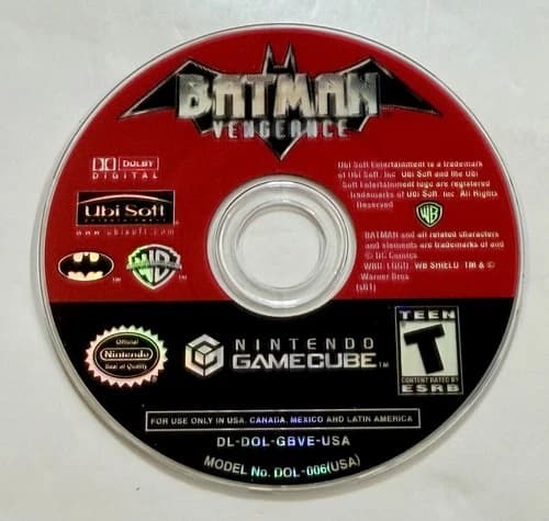 Batman: Vengeance (Nintendo GameCube, 2001) Disc Only - Tested - Working