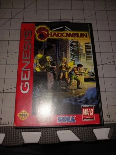 Shadowrun (Sega Genesis, 1994) Complete w/ Manual Tested Works Check Pics