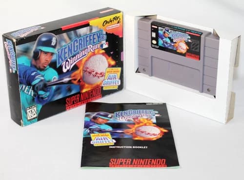 Ken Griffey Jr.'s Winning Run SNES Super Nintendo Complete CIB! Very Nice!