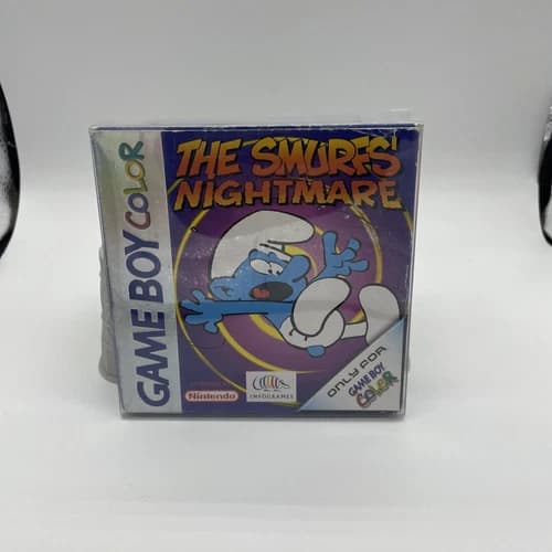 📟Game Boy Color--The Smurfs Nightmare - CIB- GC- with game box protector