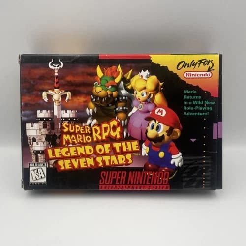 Super Mario RPG Legend of the Seven Stars Nintendo SNES Complete CIB