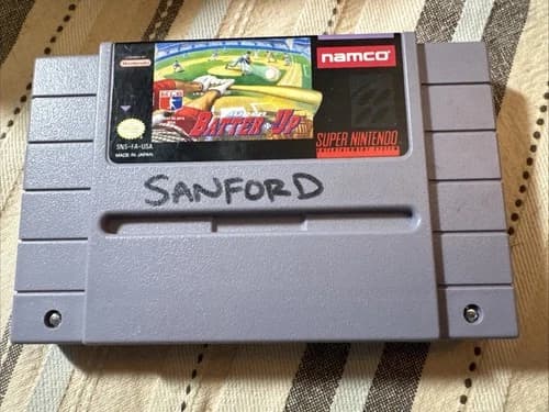 SNES Super Batter Up Authentic Nintendo Namco 1992 Cartridge Only