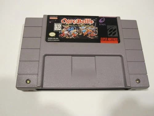 Authentic Super Nintendo SNES 1995 Ogre Battle: March of the Black Queen Tested