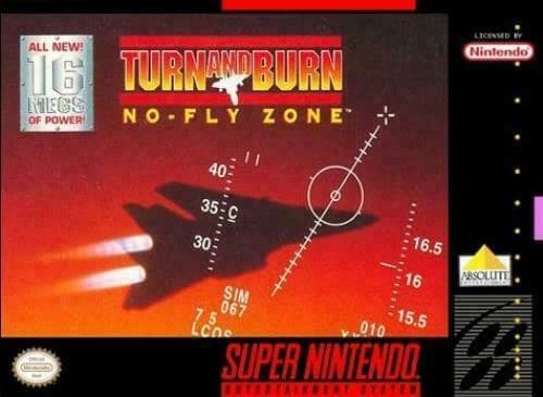 Turn And Burn No-Fly Zone SNES Great Condition Fast Shipping
