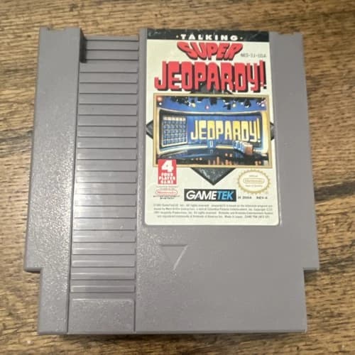 GameTek Super Jeopardy! Nintendo NES Game Cartridge 4 Player NTSC-U/C US/Canada