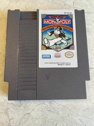 Monopoly NES Nintendo 1991 Loose Cartridge Tested & Cleaned!