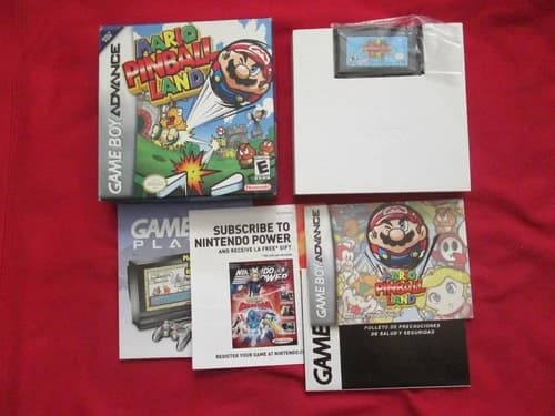 Mario Pinball Land (Nintendo Game Boy Advance, 2004, GBA) CIB Retro Video Game