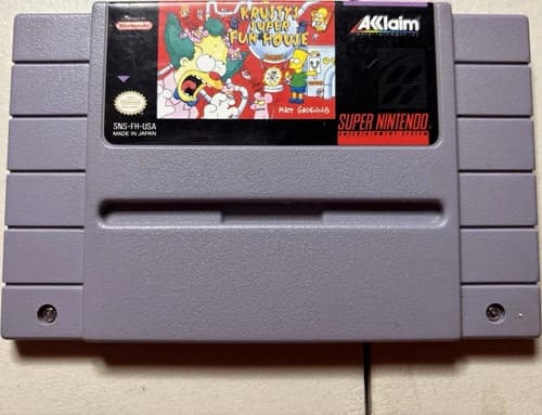 Krusty's Super Fun House SNES - Authentic - Cleaned & Tested - Simpsons