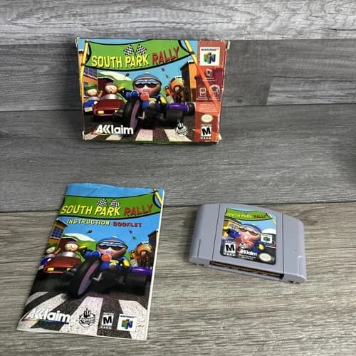 South Park Rally Nintendo N64 Video Game W/Manual And Box