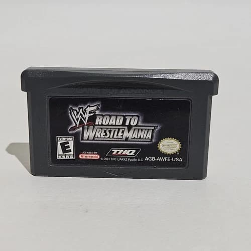 WWF Road to WrestleMania Nintendo Gameboy GBA 100% Authentic, Cleaned & Tested!