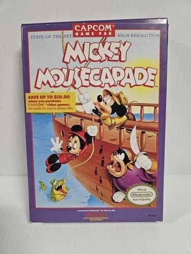 Nintendo NES Game Mickey Mousecapade CIB Complete In Box