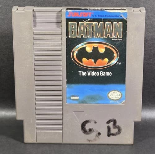 Batman: The Video Game (Nintendo NES, 1990) Authentic Game Cartbridge
