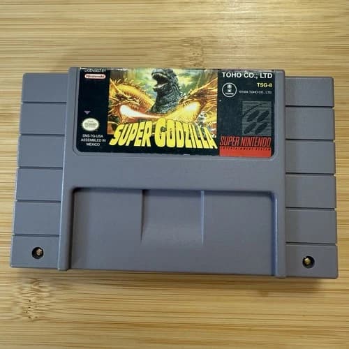 SNES 💥 Super Godzilla 💥 Super Nintendo Toho Clean Tested Authentic Cartridge