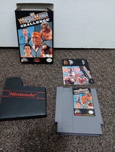 WWF WrestleMania Challenge Nintendo Nes Game Complete In Box Cib Wwe 1990
