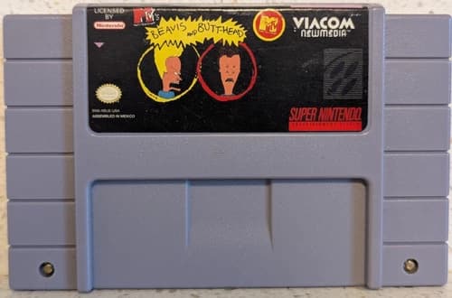 MTV Beavis and Butt-Head SNES Loose Cartridge Authentic Super Nintendo