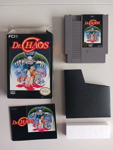Dr. Chaos NES Video Game Nintendo Entertainment System 1988 CIB