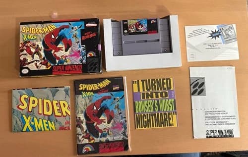 Spider-Man and The X-Men in Arcade's Revenge (Super Nintendo SNES) Complete CIB