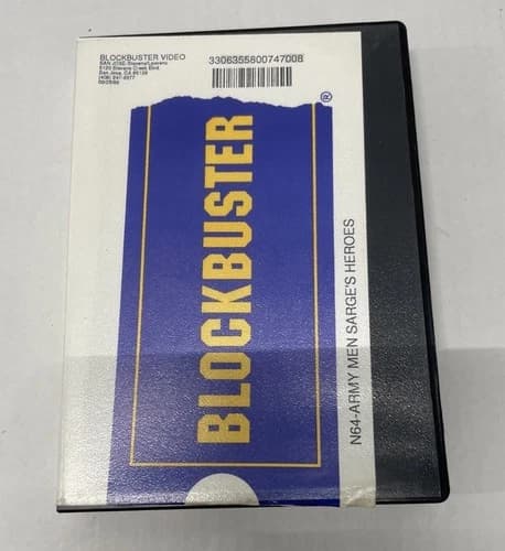 n64 army men sarges heroes Blockbuster Cib