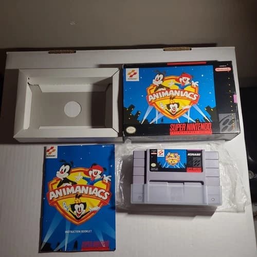 Animaniacs (Super Nintendo SNES) with box and manual - Tested