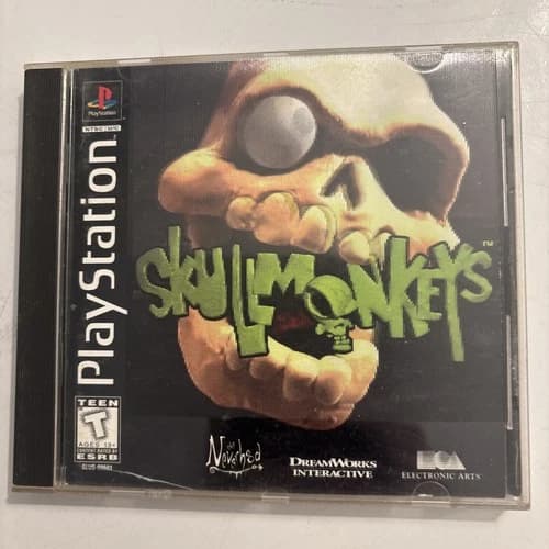 Skullmonkeys (Sony PlayStation 1, 1997) PS1 Lenticular Case CIB *TESTED* RARE