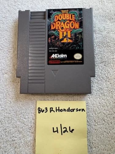 Double Dragon III: The Sacred Stones (Nintendo NES, 1991) Authentic Cart Tested