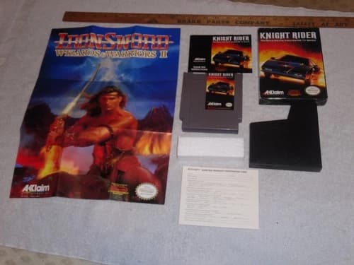 Knight Rider 1989 Nintendo NES Cib Complete video game Authentic works!!!! W-KRA
