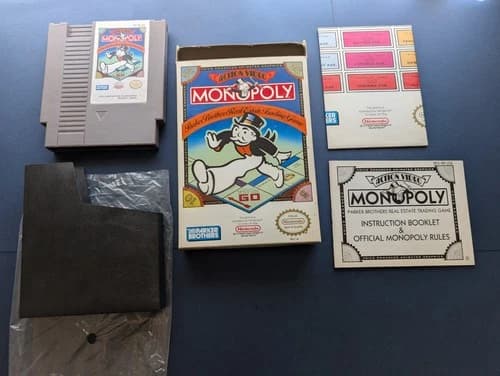 NES Monopoly: Nintendo Complete In Box CIB TESTED
