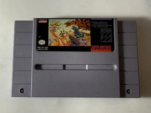 Ys III 3: Wanderers from Ys Authentic Super Nintendo SNES EXMT game cartridge